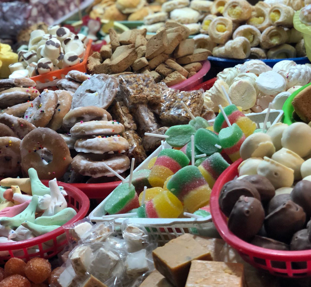 various colorful confectionary items