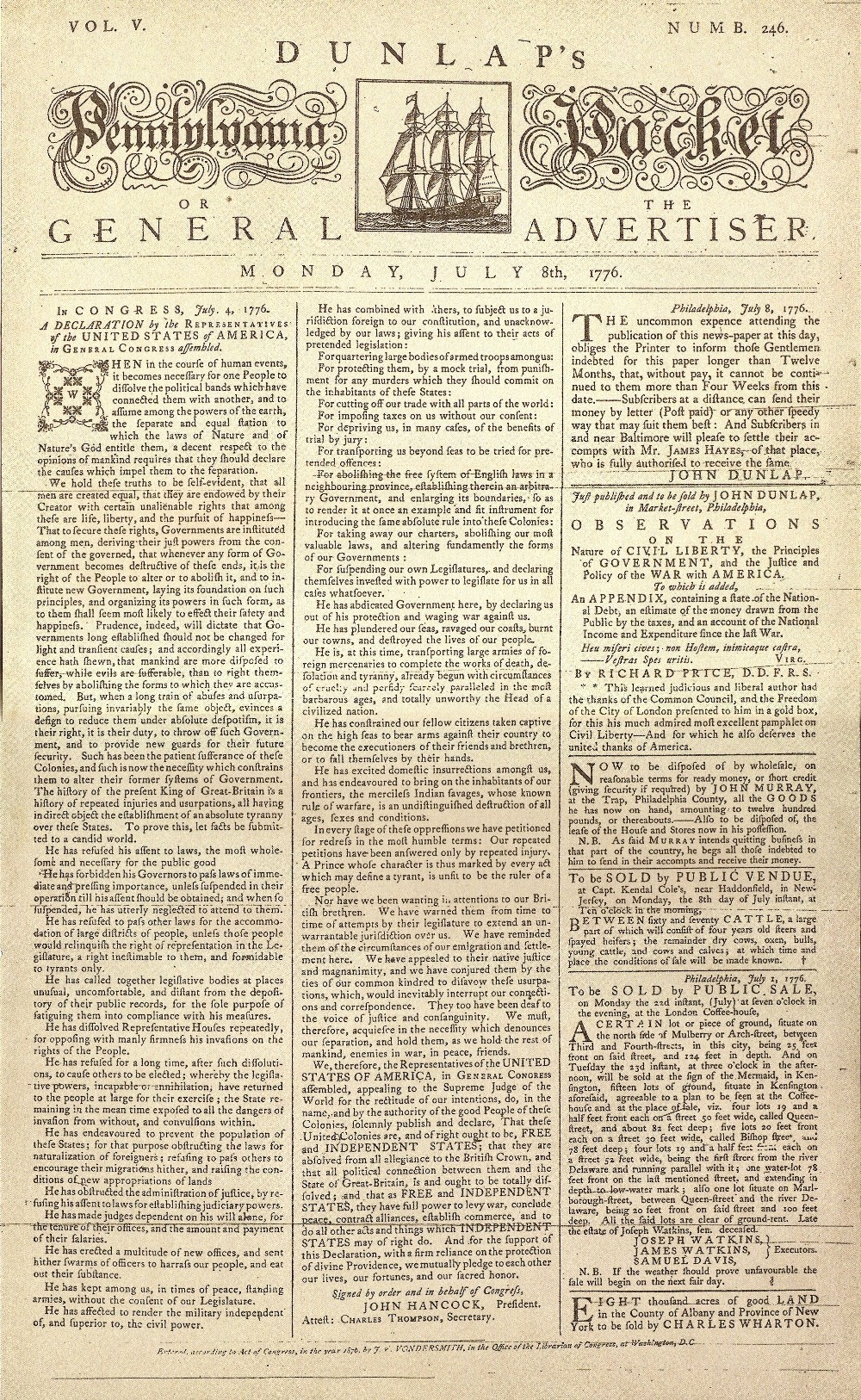 Picture of the Pennsylvania Packet