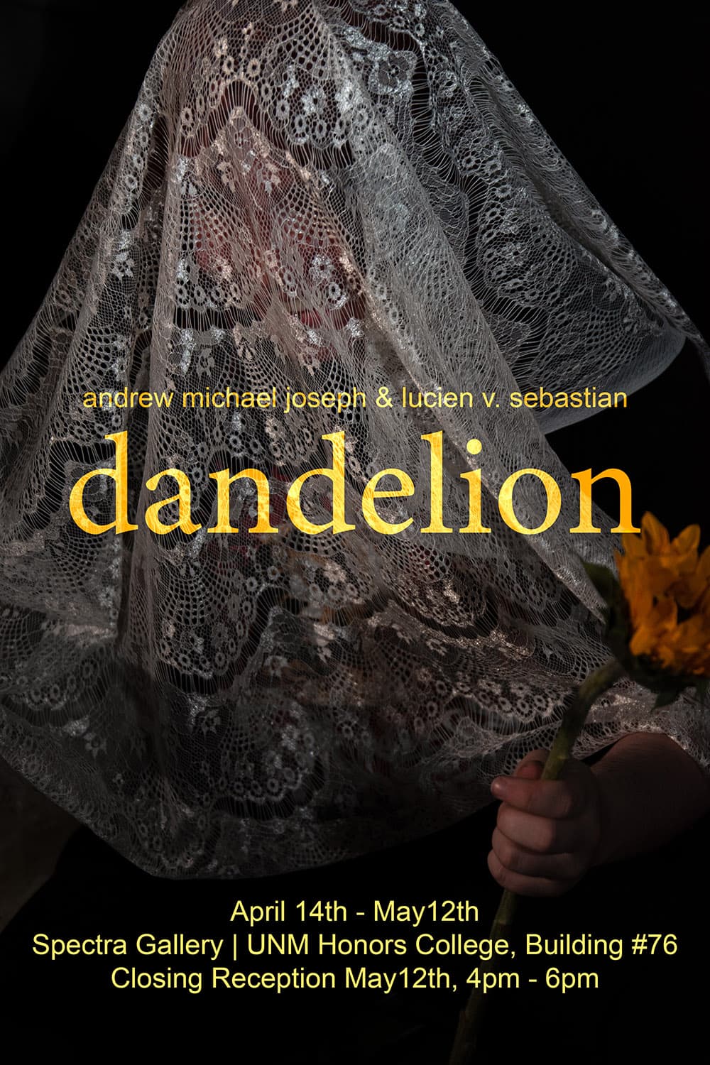 flyer with dandelion exhibition details