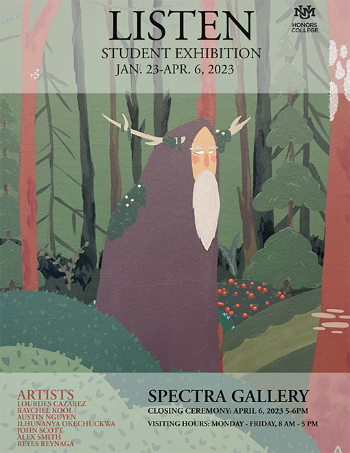 Listen student exhibit flyer